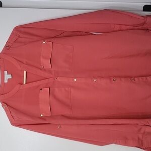 Women's long sleeve blouse with gold accents size medium